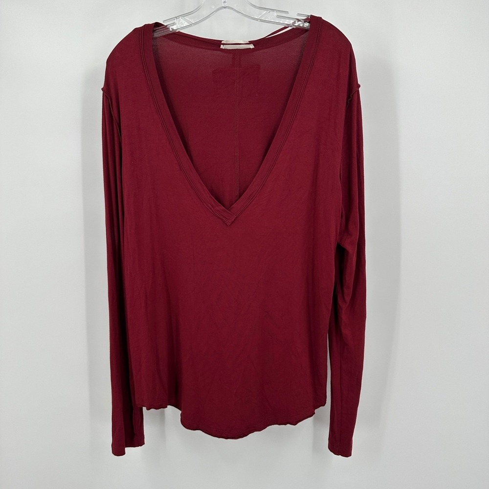 We The Free Free People Womens Boho Oversized Top Size L Slouchy Relaxed Beachy